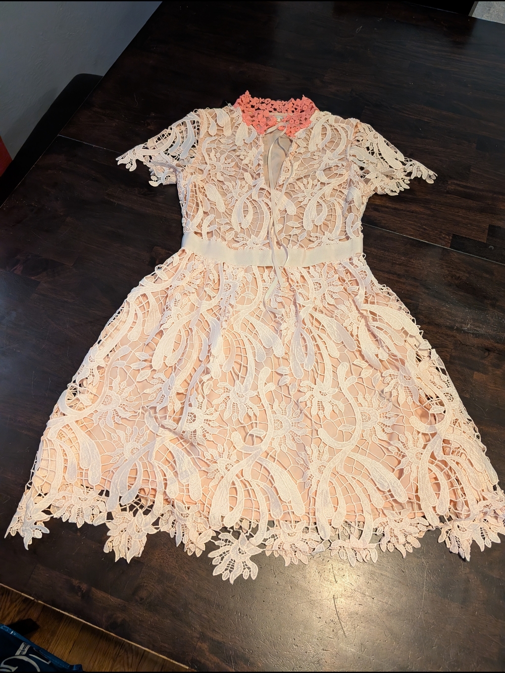 Maje Regina Pink Lace Fit-and-Flare Dress, Women 2
